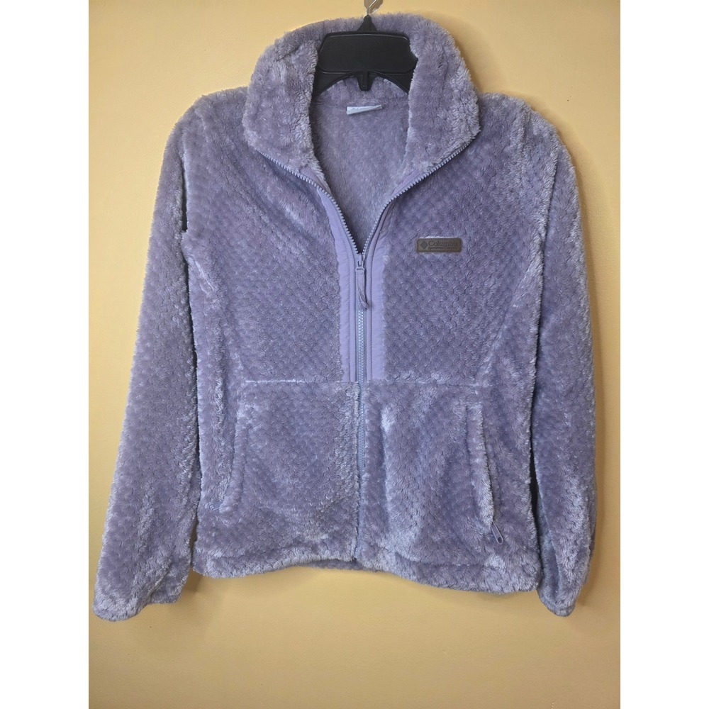 Columbia Fire Side II Sherpa Fleece Full Zip Jacket Lavender Purple XS